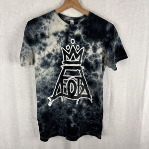 Fall Out  Boy Band T-Shirt Tour Tee Black Tie Dye Shirt Size Small